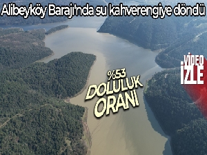 Alibeyköy Barajı'nda su kahverengiye döndü