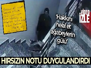 'Hakkını helal et ağabeylerin gülü' notu bırakan hırsıza, mağdur patrondan yemek ve iş sözü