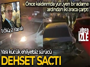 Bahçelievler'de yaşı küçük ehliyetsiz sürücü dehşet saçtı, o anlar kamerada
