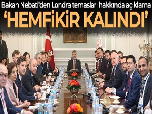 Bakan Nebati'den Londra temasları hakkında açıklama