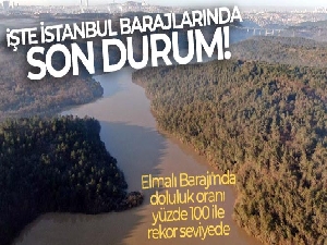 İstanbul'da yağışların etkisiyle barajlardaki doluluk yüzde 79 seviyesinde