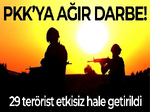 MSB açıkladı: 33 terörist etkisiz hale getirildi