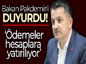 Bakan Pakdemirli: '177 milyon 266 bin 298 liralık ödemeyi çiftçilerimizin hesaplarına aktarıyoruz'