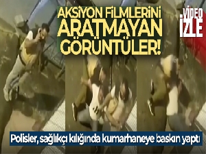 'Sağlıkçılardan' kooperatif görünümlü kumarhaneye baskın kamerada
