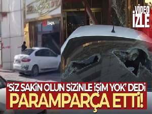 Arabayla düğün salonuna daldı, ardından beyzbol sopasıyla dehşet saçtı