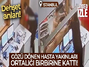 Hastanede dehşet anları kamerada