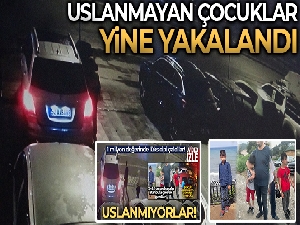 Oto galeriden lüks cip çalan çocuklar yakalandı