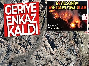 15 evin yandığı köyden geriye enkaz kaldı