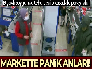 Bıçakla kasiyeri tehdit edip kasadaki 525 lirayı gasp etti