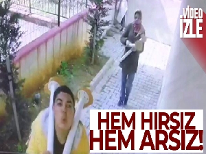 Ümraniye'de hırsız önce çaldı, sonra kendisini çeken kameraya tükürdü
