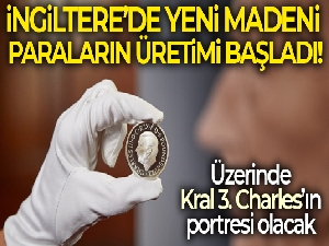 İngiltere'de Kral 3. Charles'ın portresini içeren yeni madeni paraların üretimi başladı
