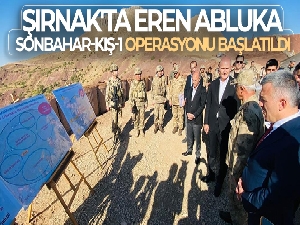 Şırnak'ta Eren Abluka Sonbahar-Kış-1 operasyonu başlatıldı