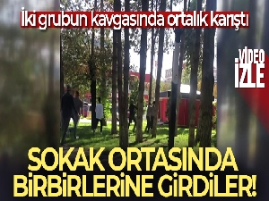 İki grup arasındaki kavga cep telefonu kamerasına yansıdı