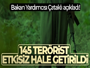 Bakan Yardımcısı Çataklı açıkladı! 145 terörist etkisiz hale getirildi