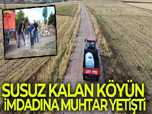 Köyü susuz kaldı, muhtar çareyi tankerle su taşımakta buldu