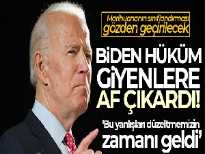 Biden kullanmak için marihuana bulundurmaktan hüküm giyenlere af çıkardı