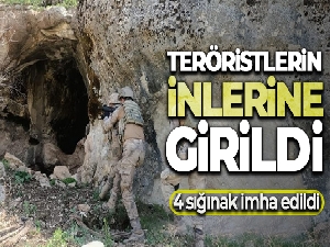 Tunceli'de teröristlerin inlerine girildi