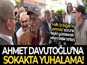 Amasya'da cami çıkışı yuhalanan Ahmet Davutoğlu sokakta vatandaşla tartıştı