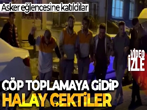 Sultangazi'de çöp toplamaya gidip halay çektiler