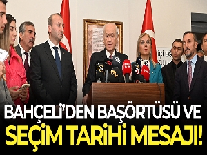 Bahçeli: '(Başörtüsü hakkında) Bu hak kullanılmaktadır, bunun geriye dönüşü söz konusu olamaz'