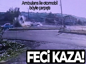 Vakadan dönen ambulans kaza yaptı: 6 yaralı
