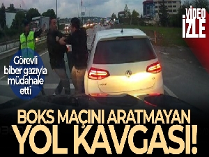 Yol tartışması anayolu ringe çevirdi...Biber gazıyla müdahale gecikmedi
