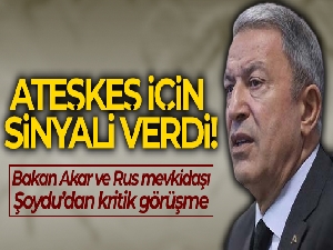 Milli Savunma Bakanı Akar, Rusya Federasyonu Savunma Bakanı Şoygu ile görüştü
