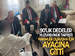 90'lık dedeler huzurevinde tartıştı, hakimler duruşma için ayağına gitti