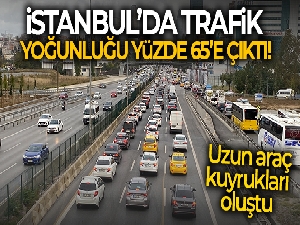 İstanbul'da haftanın son iş gününde trafik yoğunluğu