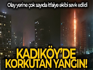 Kadıköy'de 24 katlı rezidansta yangın