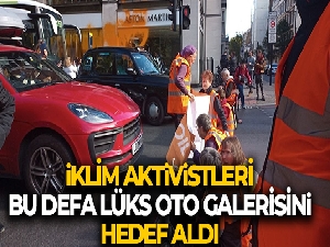 İklim aktivistlerinden lüks araç galerisine boyalı saldırı