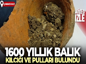 1600 yıllık balık kılçığı ve pulları bulundu