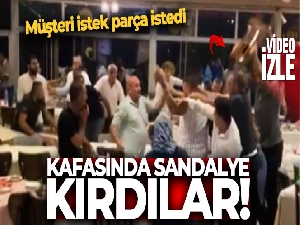 İstek şarkı isteyen müşterinin kafasında sandalye kırdılar