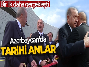 Cumhurbaşkanı Erdoğan ve Aliyev, Zengilan Uluslararası Havalimanının açılışını yaptı