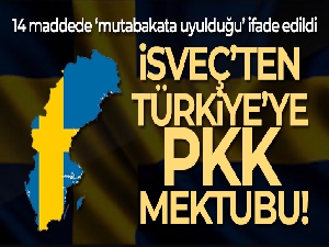 İsveç'ten Türkiye'ye 'PKK' mektubu