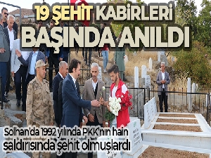 Solhan'da PKK saldırısında şehit olan 19 vatandaş kabirleri başında anıldı