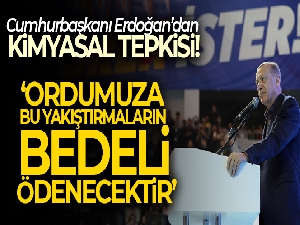 Cumhurbaşkanı Erdoğan'dan kimyasal tepkisi: 'Ordumuza bu yakıştırmaların bedeli ödenecektir'