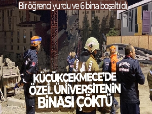 Küçükçekmece'de yaşanan çökmenin ardından bir öğrenci yurdu ve 6 bina boşaltıldı