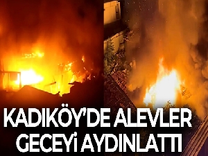 Kadıköy'de gecekonduları alevler sardı: 1 kişi hastaneye kaldırıldı