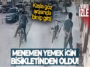 Arkadaşının menemen isteğini geri çeviremedi, bisikletinden oldu