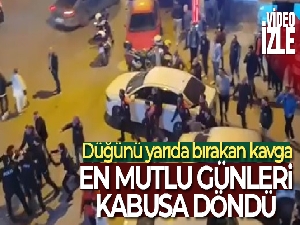 Düğünü yarıda bırakan kavga