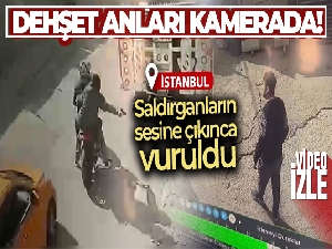 İstanbul'da silahlı saldırı kamerada: Saldırganların sesine çıkınca vuruldu