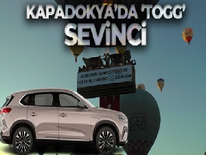 Kapadokya'da 'TOGG' sevinci