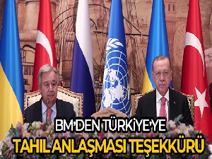 BM'den Türkiye'ye tahıl anlaşması teşekkürü