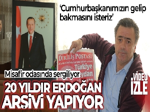 20 yıldır Erdoğan arşivi yapıyor