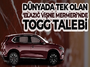 Rengi ve dokusuyla dünyada tek olan 'Elazığ Vişne Mermeri'nde TOGG talebi