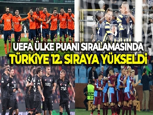 UEFA ülke puanı sıralamasında Türkiye 12. sıraya yükseldi