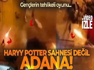 Gençlerin havai fişekle tehlikeli oyunu