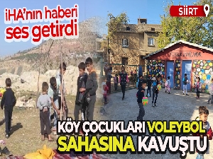 İHA'nın haberi ses getirdi, köy çocukları voleybol sahasına kavuştu