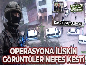 İçişleri Bakanı Soylu'nun yönettiği operasyondan nefes kesen görüntüler